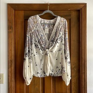 Free people deep v blouse